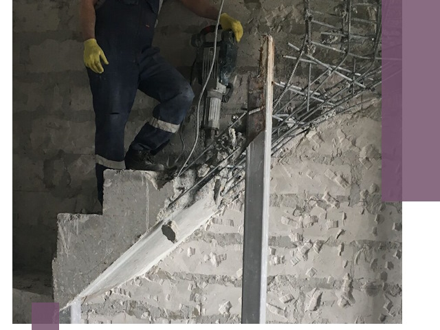 Демонтаж металлических и бетонных лестниц в Изобильном