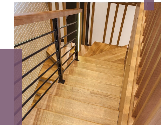 Лестницы из ясеня в Изобильном под ключ от 10180 руб. 