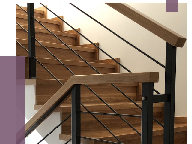 Обшивка металлической лестницы деревом в Изобильном от 4415 руб. 