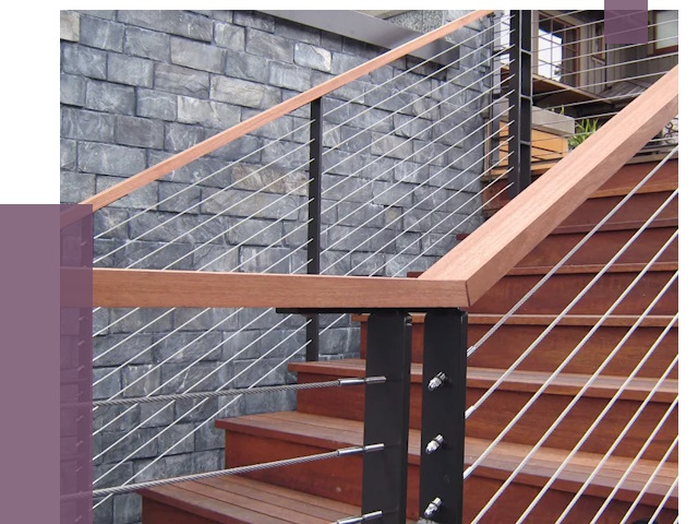 Тросовые перила под ключ в Изобильном от 7895 руб. 