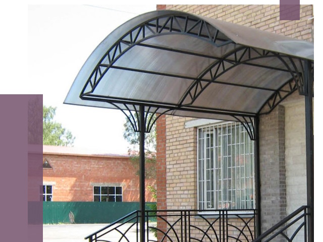 Металлические навесы и козырьки в Изобильном от 12985 руб.