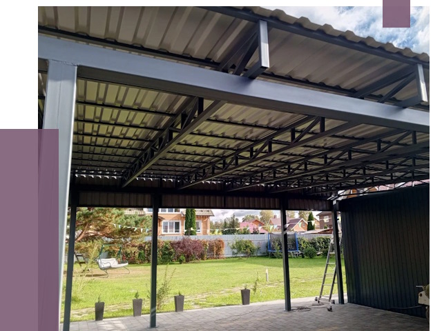 Монтаж навесов в Изобильном от 7479 руб. — установка навеса | ПРОЛЁТ-Збл