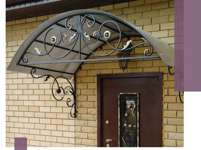 Изготовление козырьков из металла под ключ в Изобильном