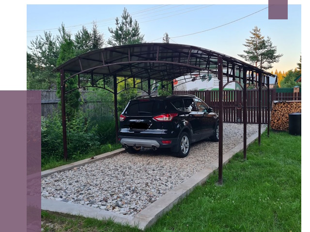 Навесы для автомобиля в Изобильном от 13349 руб.  | ПРОЛЁТ-Збл