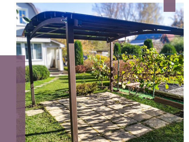 Навесы для дачи в Изобильном от 12933 руб. под ключ — ПРОЛЁТ-Збл