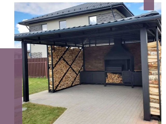 Навесы для барбекю в Изобильном от 12933 руб. под ключ | ПРОЛЁТ-Збл