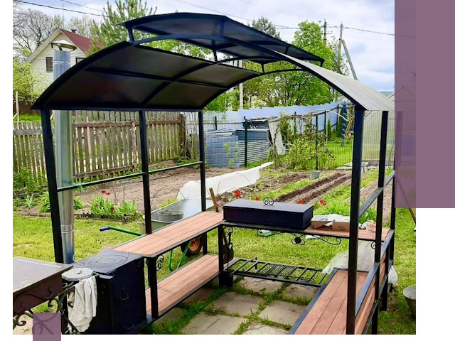 Навесы для барбекю в Изобильном: изготовление, монтаж и демонтаж