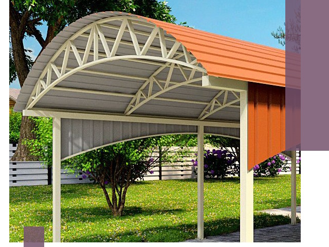 Навесы из профнастила под ключ в Изобильном — установка и монтаж