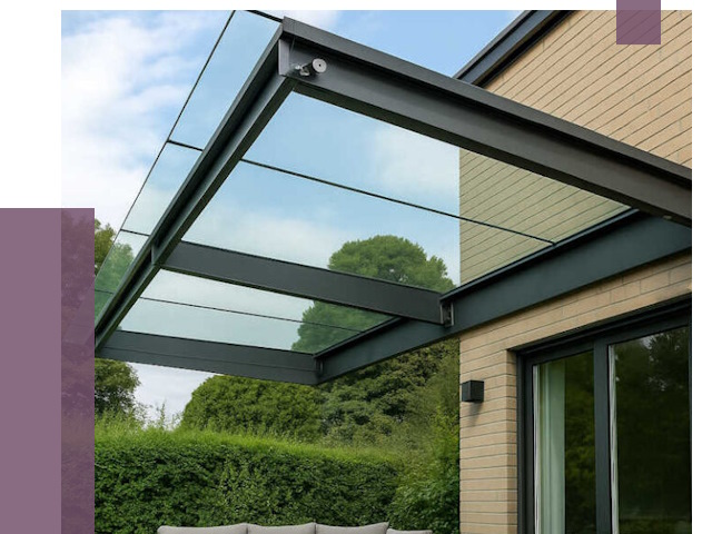 Стеклянные навесы и козырьки в Изобильном от 12466 руб.