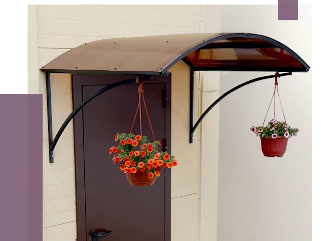 Козырьки над входом в Изобильном от 15063 руб.  | ПРОЛЁТ-Збл