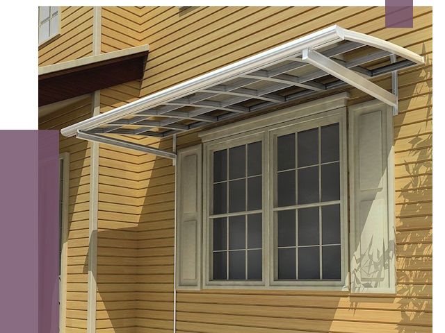 Козырьки над окнами в Изобильном от 7739 руб. — монтаж, покупки | ПРОЛЁТ-Збл