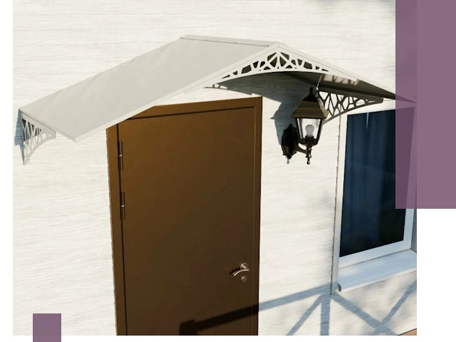 Металлические козырьки на входы и террасы в Изобильном