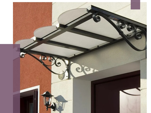 Односкатные козырьки в Изобильном от 8518 руб.  | ПРОЛЁТ-Збл