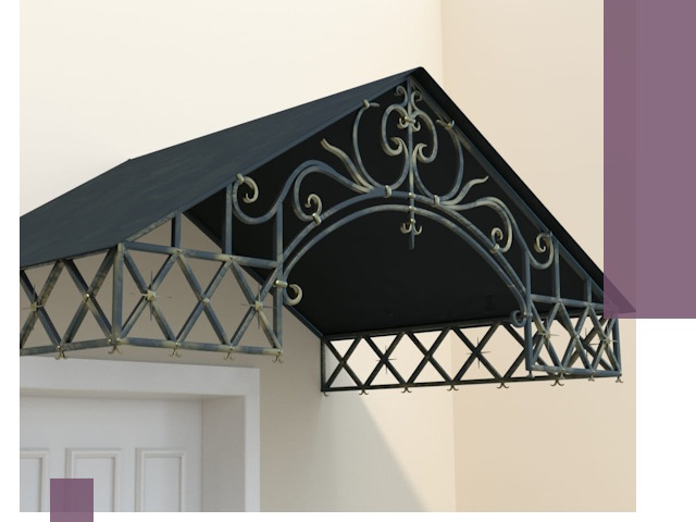 Двускатные металлические козырьки под ключ в Изобильном