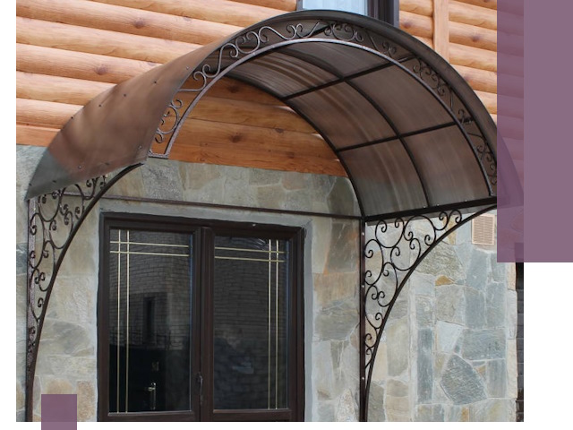 Арочные козырьки под ключ в Изобильном: изготовление и монтаж