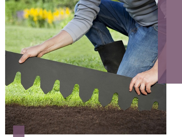 Металлические бордюры для газона в Изобильном — изготовление и монтаж